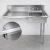 Thumbnail image #3 for Omcan USA 50-Inch Right-Hand Undercounter Soiled Dish Table with 20 x 20 x 8 Pre-Rinse Sink