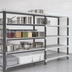 Thumbnail image #3 for Cambro Camshelving Elements XTRA Stationary Add-On Unit, 21 x 42 x 72 Inch, 5-Tier Vented Polymer Shelving, Speckled Gray