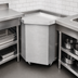 Thumbnail image #3 for Duke Thurmaduke 45° Corner Triangle Utility Station, 32-Inch, Stainless Steel Top, Enclosed Base