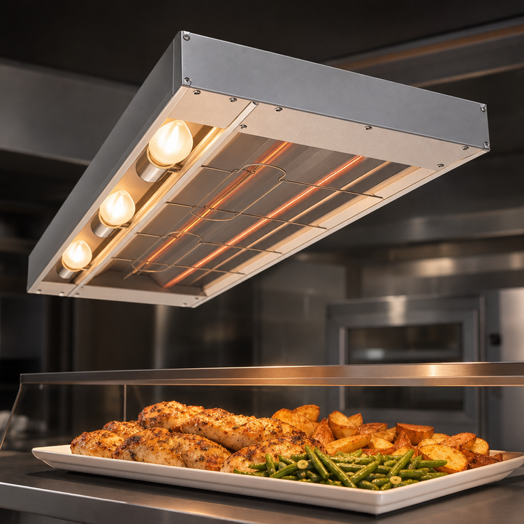 Product image #3 for Hatco Glo-Ray 60-Inch Single Lighted Infrared Strip Heater, Aluminum, 2 kW