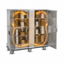 Thumbnail image #4 for FWE P-Series Electric Humi-Temp Mobile Heated Banquet Transport & Serve Cabinet, 200 Covered Plate Capacity, Double Doors, Stainless Steel