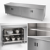 Thumbnail image #3 for Advance Tabco Special Value 84-Inch x 24-Inch Cabinet Base Work Table with 16 Gauge 304 Stainless Steel Top, Mid-Shelf, and Hinged Doors