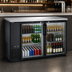 Thumbnail image #3 for Hurakan 60-Inch Counter Height Narrow 2-Section Back Bar Refrigerator with Glass Doors, 14.8 Cu. Ft.
