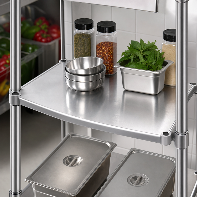 Product image #3 for New Age Adjust-A-Shelf 20 x 30-Inch Adjustable Solid Aluminum Shelf with Marine Edge