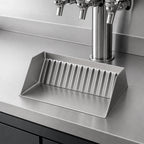 Thumbnail image #3 for Micro Matic USA DP-420D Surface-Mount Stainless Steel Drip Tray Trough with Louvered Screen, 1/2-Inch Drain, 9 x 6-1/2 Inches