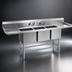 Thumbnail image #3 for Eagle Spec-Master FN Series Coved Corner Three-Compartment Stainless Steel Sink with Left 30-Inch Drainboard