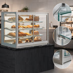 Thumbnail image #3 for Federal Industries Italian Glass Series ITDSS4834 48-Inch Non-Refrigerated Self-Service Countertop Pastry Display Case, 3 Shelves
