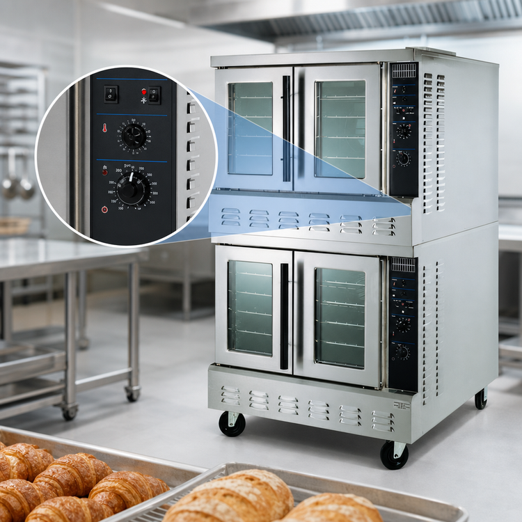 Product image #3 for Lang Strato Series GCOF-AP2 Double-Deck Full-Size Gas Convection Oven with Solid State Controls