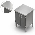 Thumbnail image #3 for John Boos EBHS6-2436 Enclosed Stainless Steel Work Table with Hinged Doors, 36 x 24 Inches, 16-Gauge 300-Series Flat Top