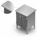 Thumbnail image #3 for John Boos Enclosed Base Work Table with Hinged Doors, 36 x 24 Inches, 16-Gauge Stainless Steel Top