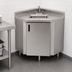 Thumbnail image #3 for Advance Tabco Corner Stainless Steel Sink Cabinet with 16 x 20 x 12 Inch Deep Bowl, Extended Faucet and Drain