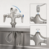 Thumbnail image #3 for EverSteel Stainless Steel Single-Hole Deck-Mount Mixing Faucet with Swivel Outlet, Less Nozzle