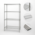Thumbnail image #3 for Quantum 60-Inch x 12-Inch x 63-Inch Stationary Wire Shelving Starter Kit, 4 Shelves, 304 Stainless Steel