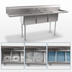 Thumbnail image #3 for Eagle Group BlendPort® BPFE Series Economy 3-Compartment Sink with Left Drainboard, 24 x 24 Inch Bowls, 16/304 Stainless Steel