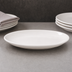 Thumbnail image #4 for Crestware Alpine White Oval Ceramic Platter with Wide Rim and Rolled Edge, 9-1/2 x 6-3/4 Inches