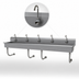 Thumbnail image #3 for Advance Tabco 5-Station Wall-Mounted Multiwash Hand Sink with 5 Electronic Faucets, 100 Inches