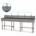 Thumbnail image #3 for Advance Tabco 5-Station Multiwash Freestanding Hand Wash Sink with Electronic Faucets, 100 Inch Wide