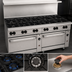 Thumbnail image #3 for Vulcan Endurance 72-Inch Gas Restaurant Range with 12 Open Burners, Standard Oven and Convection Oven