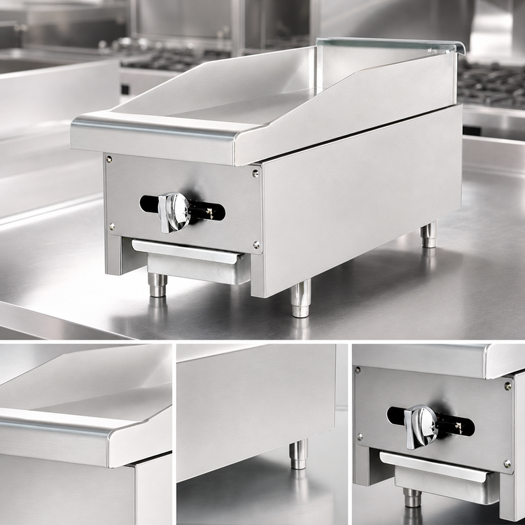 Product image #3 for Bake Tech Innovation Radiance 12-Inch Countertop Gas Griddle with Manual Controls