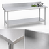 Thumbnail image #3 for Duke 30 x 144 Inch 14-Gauge 300 Series Stainless Steel Work Table with 5-Inch Riser and Undershelf