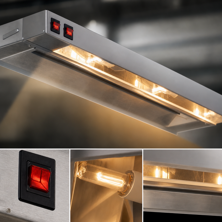 Product image #3 for Eagle RedHots 24-Inch Lighted High-Watt Single Strip Heat Lamp, 240V
