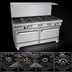Thumbnail image #3 for Southbend Ultimate 60-Inch Gas Restaurant Range with 9 Open Burners and 2 Convection Ovens