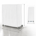 Thumbnail image #3 for Metro 72 x 24 x 74 Inch White Uncoated Knitted Polyester Queen Mary & Banquet Cart Cover