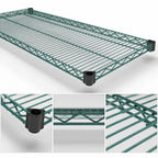Thumbnail image #3 for Eagle Group EagleGard QA2472E 72 x 24 Inch Quad-Adjust Wire Shelf, 600 lb Capacity, Blue-Green Hybrid Epoxy Case of 2