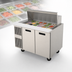 Thumbnail image #3 for Randell 48-Inch Two-Section Mega Top Refrigerated Salad Prep Table with Side-Mounted Self-Contained Refrigeration