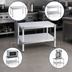 Thumbnail image #3 for New Age 36-Inch Wide Stationary Modular Aluminum Equipment Stand with 2 Adjustable Solid Shelves