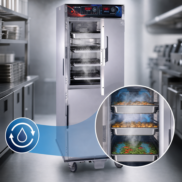 Product image #3 for Cres Cor Roast-N-Hold AquaTemp Deluxe Full-Height 12-Pan Cook and Hold Convection Oven, 208V, 3-Phase