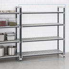 Thumbnail image #3 for Cambro Camshelving® Elements EXA186084V4480 Stationary Add-On Polymer Shelving Unit, 18" D x 60" W x 84" H, 4-Tier Vented, Gray