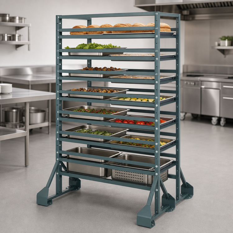 Product image #3 for Quantum Double-Sided Rail Rack with 16 Rails, 36 x 20 x 53 Inches, 1,500-Lb Capacity