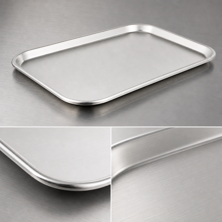 Product image #4 for Vollrath Satin-Finish Stainless Steel Oblong Serving and Display Tray, 15-1/8 x 10-1/2 x 5/8 Inches