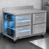 Thumbnail image #3 for Victory Refrigeration 48-Inch Two-Section 4-Drawer Worktop Freezer with Rear-Mounted Self-Contained Refrigeration