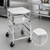 Thumbnail image #3 for Single-Section End-Load Aluminum Bun Pan Rack with Poly Top Work Surface and 5-Inch Swivel Stem Casters