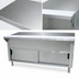 Thumbnail image #3 for Advance Tabco Triumph Supreme Solid Top Utility Station with Sliding Door Cabinet Base and Cutting Board