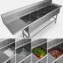 Thumbnail image #3 for John Boos Pro-Bowl 4-Compartment Stainless Steel Sink with 36-Inch Left Drainboard, 14-Inch Deep Bowls