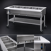 Thumbnail image #3 for Eagle Group Portable Electric Hot Food Table with 5 Dry Wells, Open Base, and Cutting Board
