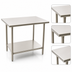 Thumbnail image #3 for BlendPort SL Series 72-Inch x 30-Inch All-Stainless Steel Flat Top Work Table with Undershelf