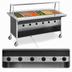 Thumbnail image #3 for Atlas Metal CAIH-6 Mobile Hot Food Serving Counter, 6-Well Electric, 91-1/4