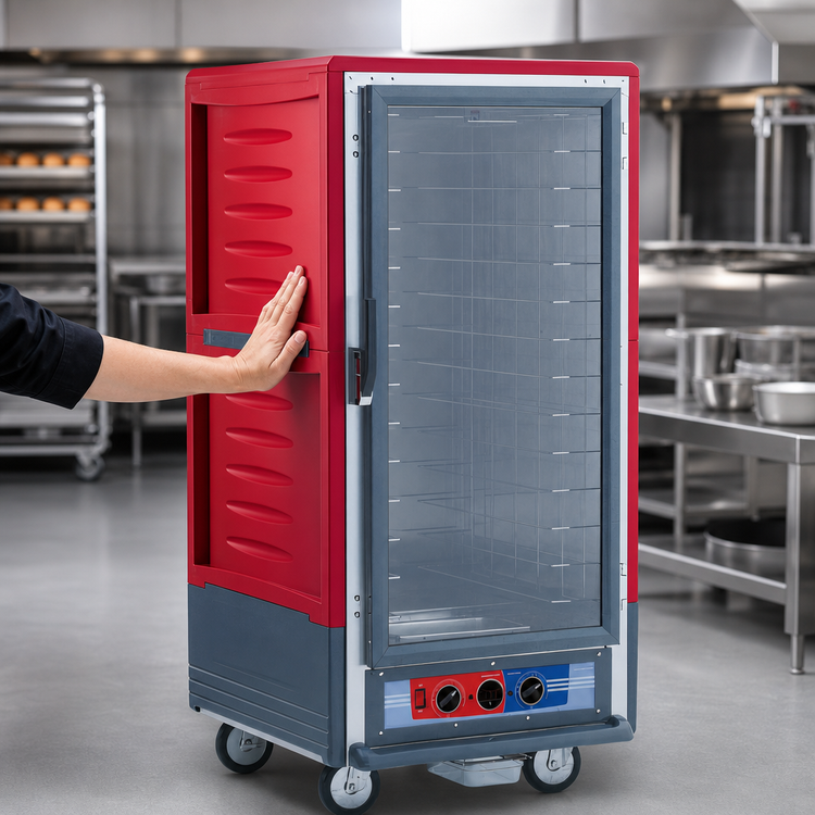 Product image #3 for Metro C5 3 Series 3/4 Height Mobile Moisture Heated Holding and Proofing Cabinet with Clear Polycarbonate Door and Lip Load Slides