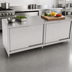 Thumbnail image #3 for John Boos 120 Inch x 24 Inch Stainless Steel Enclosed Work Table with Sliding Doors