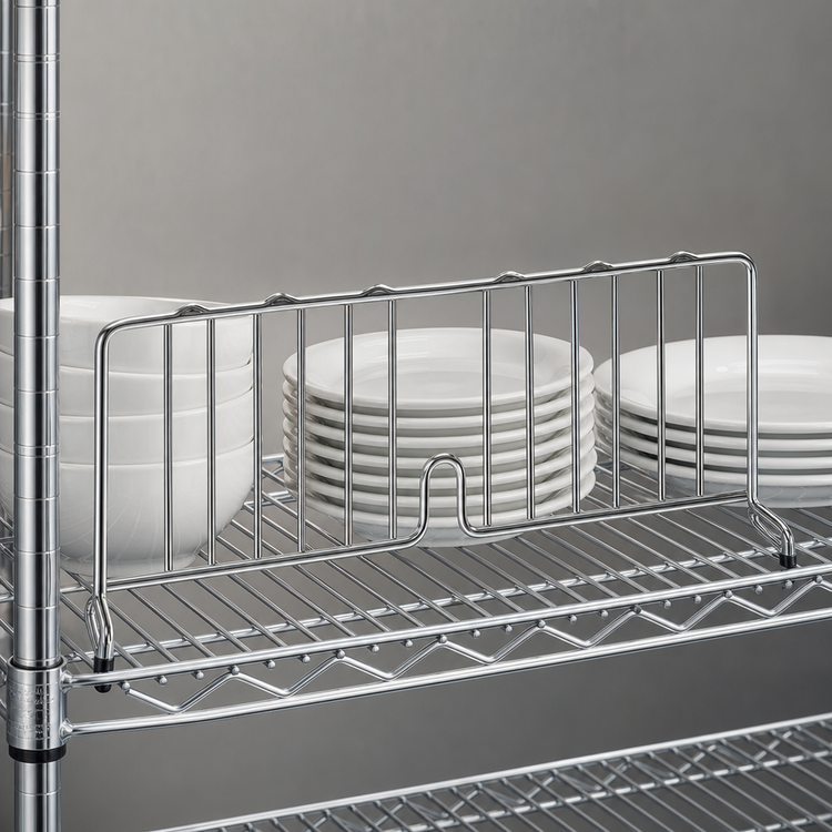 Product image #3 for Metro Super Erecta Chrome Shelf Divider, 8-Inch H x 21-Inch D