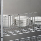 Thumbnail image #3 for Metro Super Erecta DD21FC Chrome Shelf Divider, 8-Inch H x 21-Inch D, Spring Clip Mount Case of 6