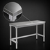 Thumbnail image #3 for New Age 84-Inch x 24-Inch Stainless Steel Top Aluminum Work Table with Open Base
