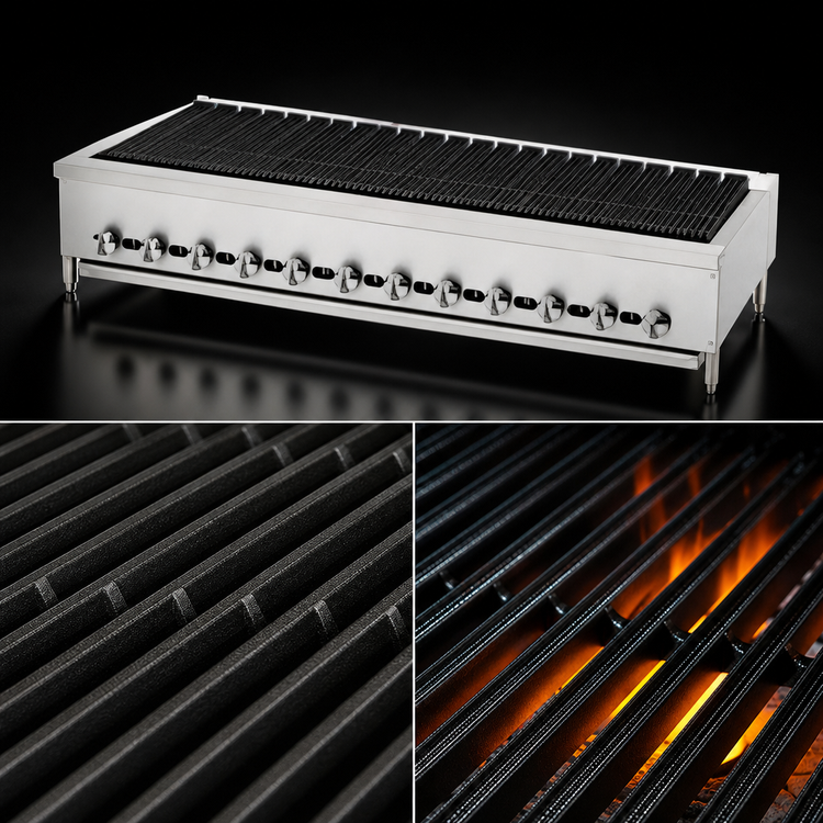 Product image #3 for Jade Range Supreme JB-72 72-Inch Countertop Gas Radiant Charbroiler