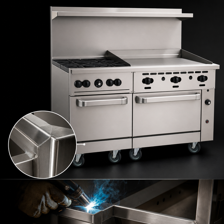 Product image #3 for Wolf Challenger XL 60-Inch Gas Restaurant Range with 4 Open Burners, 36-Inch Thermostatic Griddle, and 2 Standard Ovens