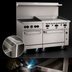 Thumbnail image #3 for Wolf Challenger XL 60-Inch Gas Restaurant Range with 4 Open Burners, 36-Inch Thermostatic Griddle, and 2 Standard Ovens