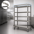 Thumbnail image #3 for Cambro Camshelving Elements XTRA High Density Top Rail 5-Tier Mobile Starter Unit, 18 x 42 x 80 Inches, Speckled Gray